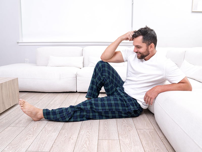 CYZ Men's 100% Cotton Super Soft Flannel Plaid Pajama Pants (S, F17009) - Image 4